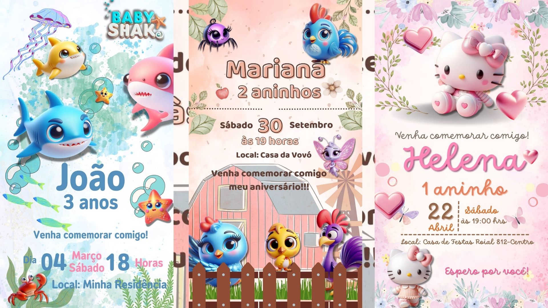 Convite Mascotinhos